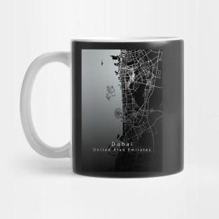 Dubai Arab. Emirates City Map dark Mug